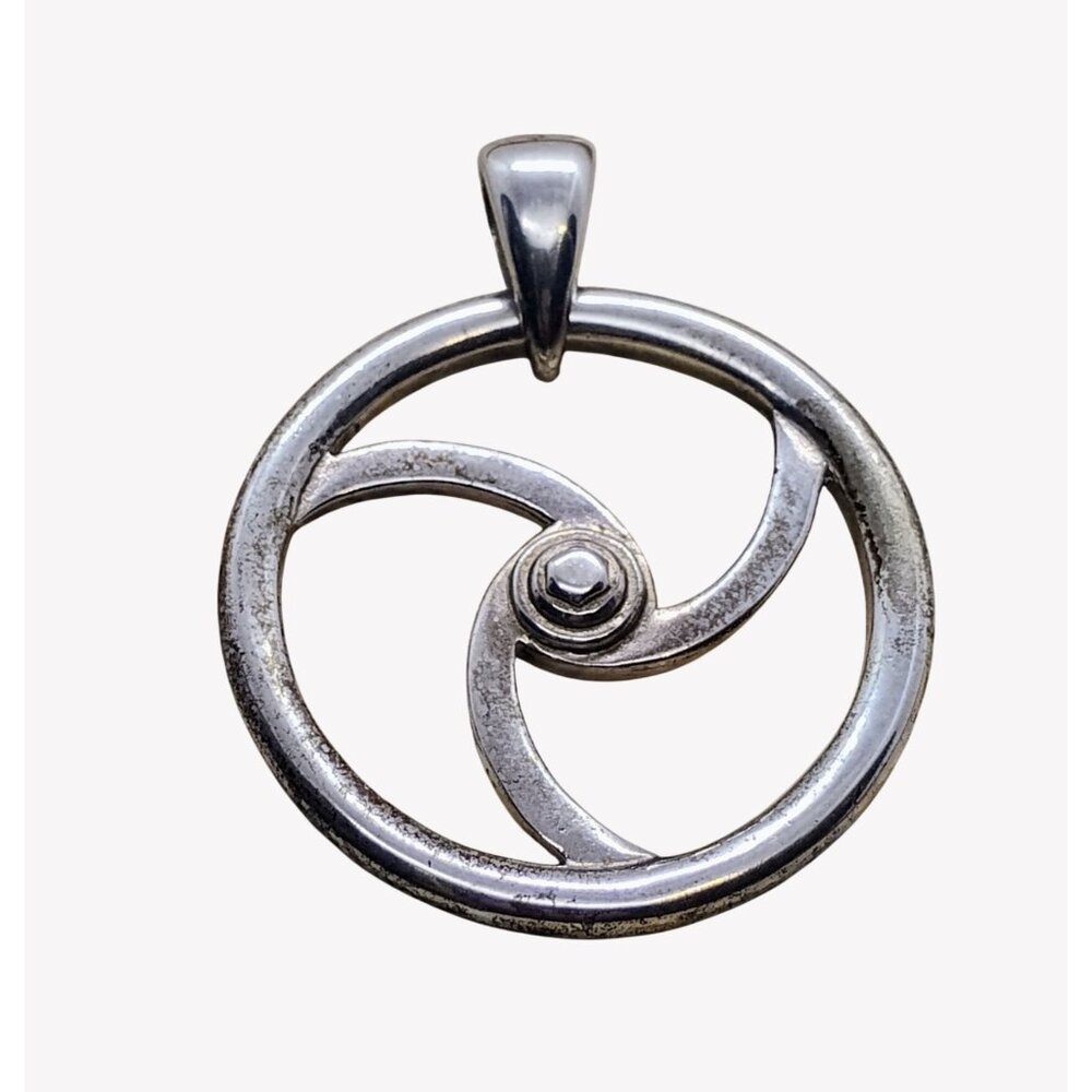 Sterling Silver Carriage Brake Wheel Pendant by Catalyst Designs Triskelion - Picture 2 of 5